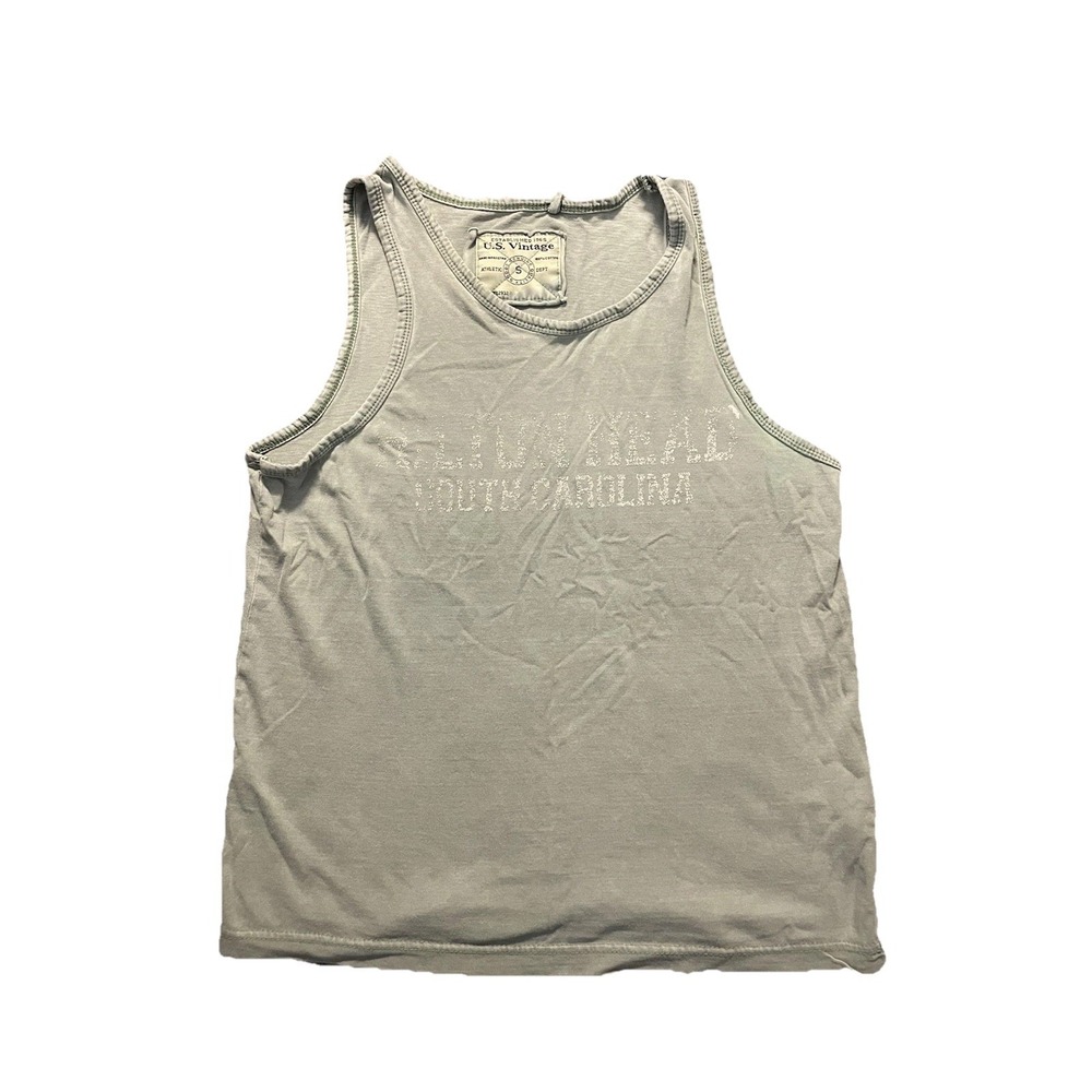 US Vintage Rustic Tank top Hilton Head Green Unisex Adults Size Small 90s Beach